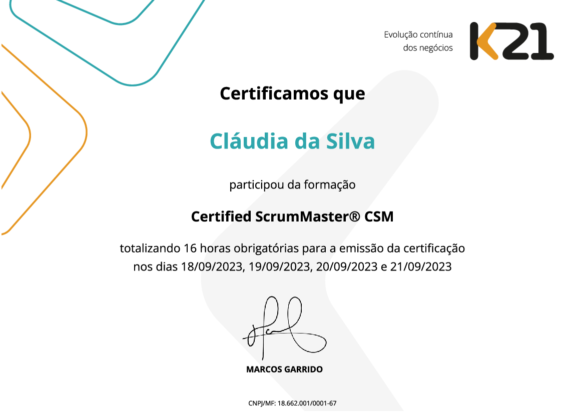 Certificado K21